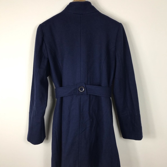 Centigrade Outerwear Wool Trench Coat Blue Medium - Picture 2 of 6